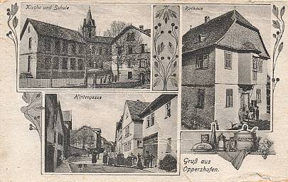 Postkarte von Oppershofen um 1910