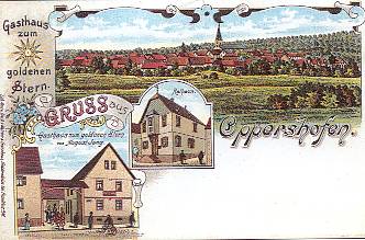 Postkarte von Oppershofen um 1915